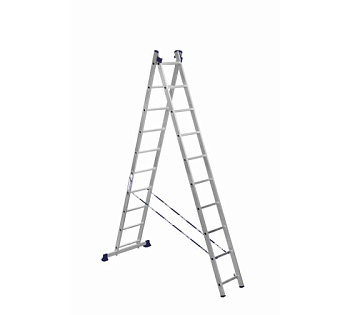 лестница алюминиевая 2-х секц 10 ступеней (арт 5210) 5210