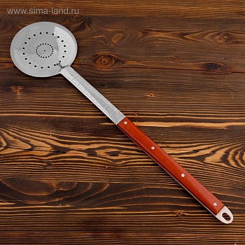 шумовка для казана узбекская 65см, диаметр 16см, с деревянной ручкой 5153822