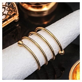 кольцо для салфеток «спираль», d=4,5 см, цвет золотой