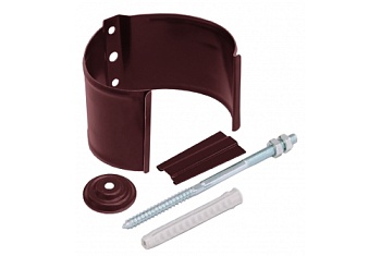 кронштейн трубы на кирпич,90мм,вишня ral 3005 grand line распродажа..