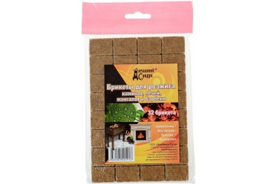 брикеты для розжига "домашний сундук" 100гр 32 кубика дс-77