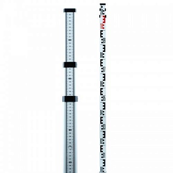 рейка нивелирная телескопическая ada staff 3 (рейка – отсчет мм шкалы снизу вверх, чехол, 3 м)