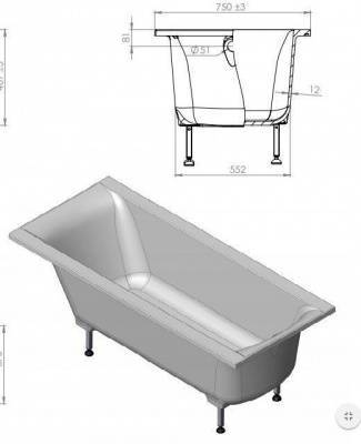 установочные ножки с регулируемыми опорами (4шт) для ванн из искусственного камня astra-form