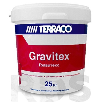 штукатурка декор tеrraco gravitex, terracot granul 1мм (25кг) цвет ncss1080-y50r уценка