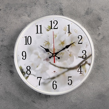 часы настенные "цветение яблони", "рубин", микс 25х25 см 2566690