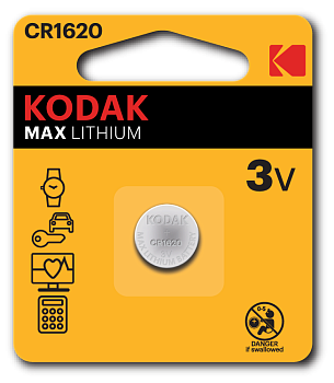 элемент питания kodak cr1620-1bl max lithium