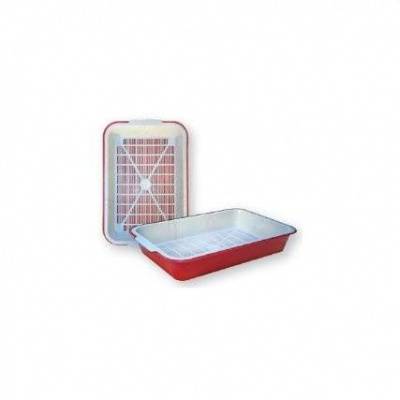 zooexpress туалет адам для кошек с сеткой, низкие ножки 40х26,5х6,5см (1х25)