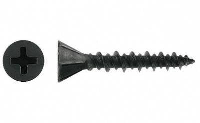 саморезы по гвл остр, гол зенк/пот.крест №2, резьба выс/низ.чёрный 3,9*35