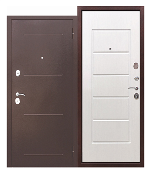 дверь мет.гарда 7,5 см медный антик белый ясень (960мм) левая
