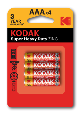   kodak r03-4bl super heavy duty zinc [k3ahz-4]
